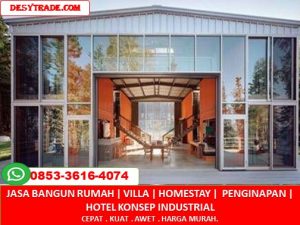 085336164074 Jasa Bangun Rumah Villa Homestay Penginapan Hotel Konsep Industrial